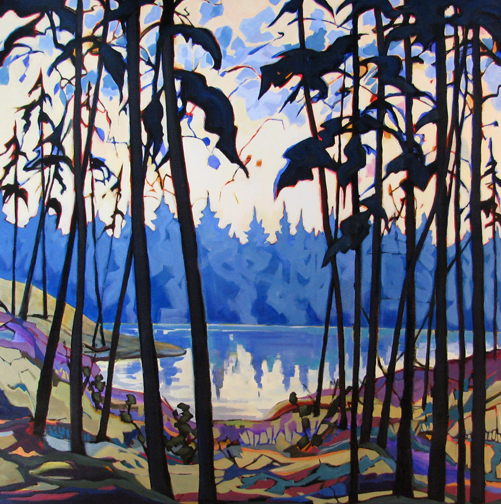 Dark Trees - painting by Carolee Clark