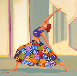 "Sun Warrior" painting by Carolee Clark