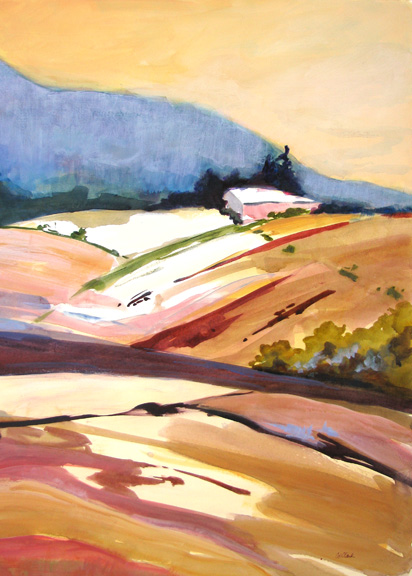 "Late Summer" acrylic on paper by Carolee Clark