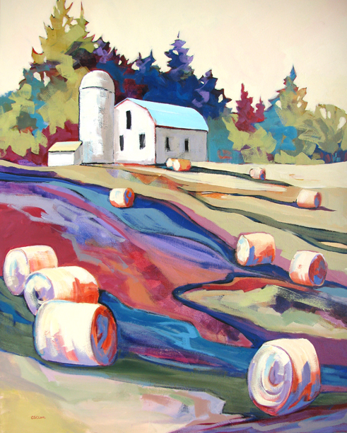 West Hills Farm, painting by Carolee Clark