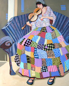 "Play it Again" painting by Carolee Clark