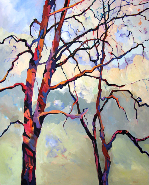 Entanglements, tree painting by Carolee Clark